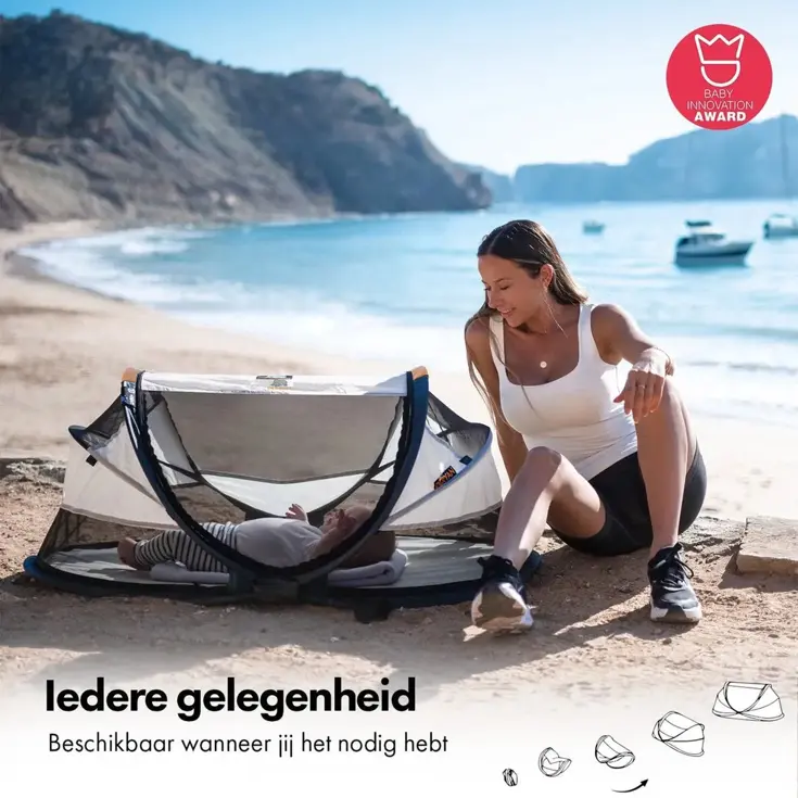 Baby luxe campingbedje - Zelfopblaasbare matras