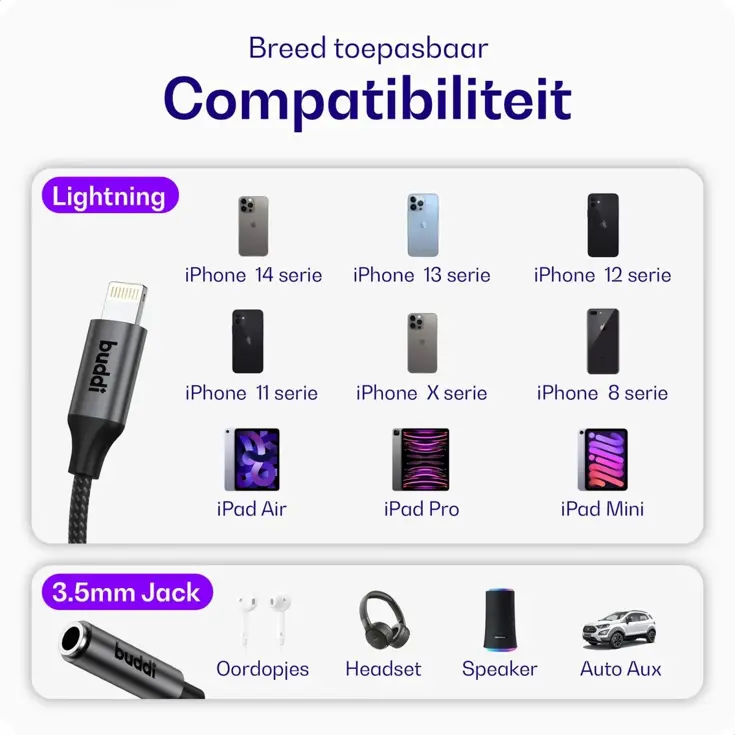 Ease 3.5mm Aux naar Lightning Koppelstuk