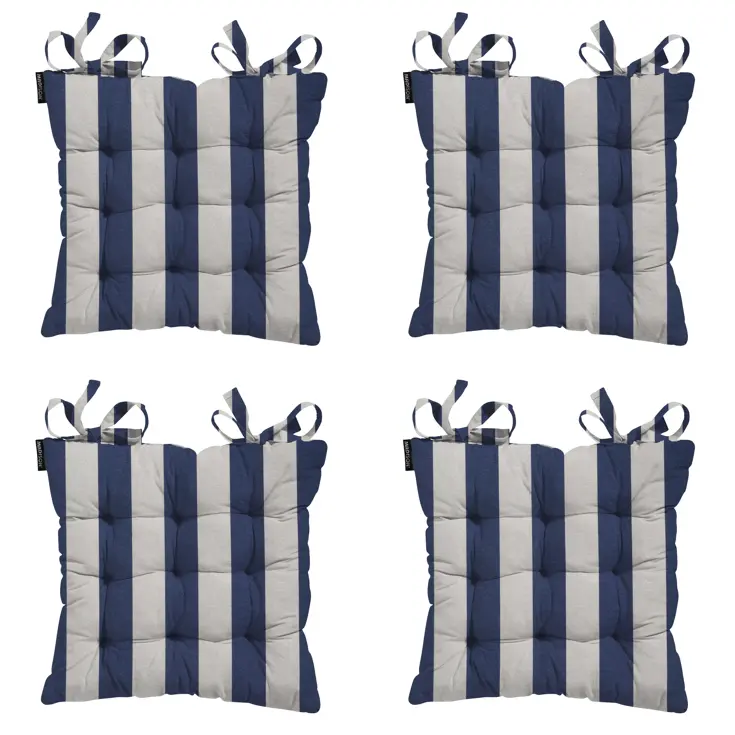 Amora - Kuipstoelkussen Hoge rug - Set van 4
