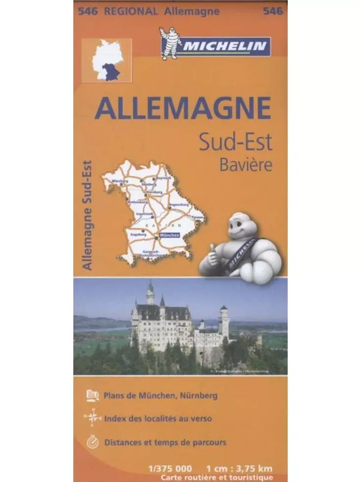 Wegenkaart Duitsland –  zuid oost – 546 – Michelin