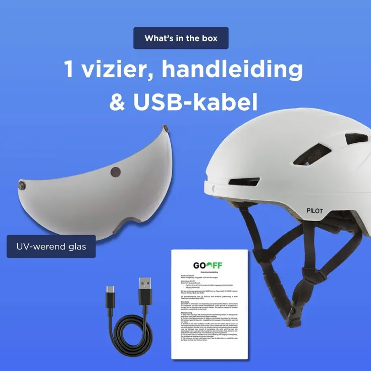 PILOT fietshelm met vizier NTA certif.