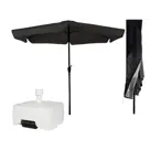 CUHOC Parasol Zwart Ø3m Met Voet En Hoes