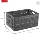 Square - Vouwkrat met koeltas - 46L antraciet