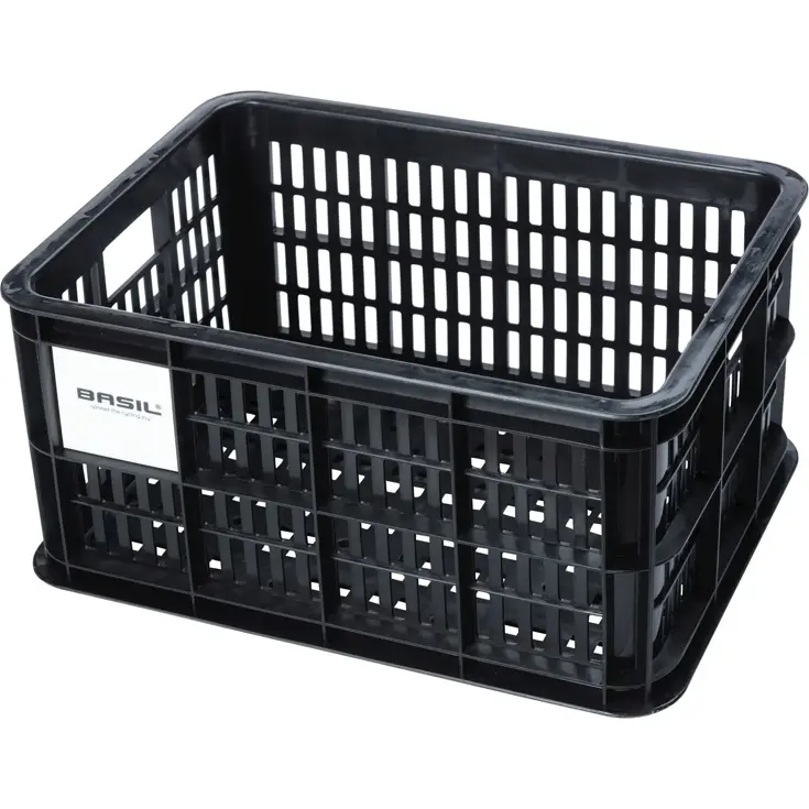 Basil fietskrat S black 17.5L recycled