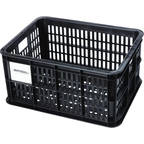 Basil fietskrat S black 17.5L recycled