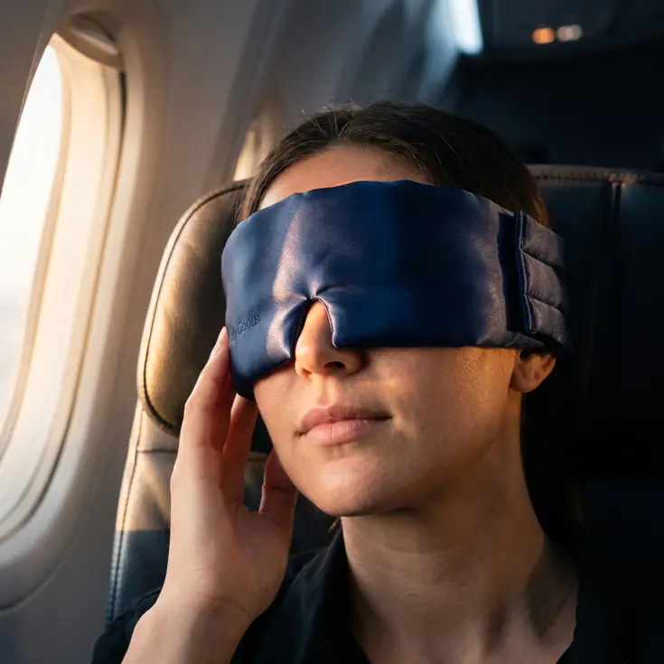 Zijden Slaapmasker - Verduisterend - Donkerblauw