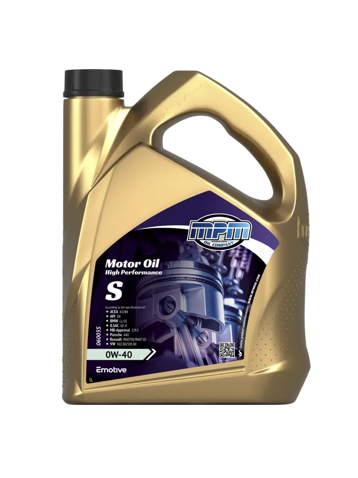 Motorolie 0w40 s high performance street | 5l