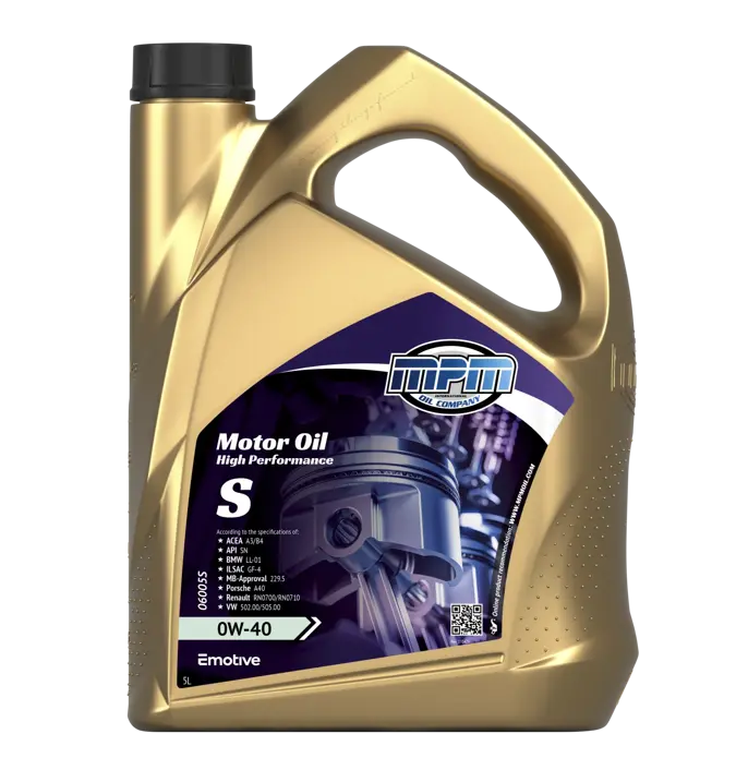 motorolie 0w40 s high performance street | 5l