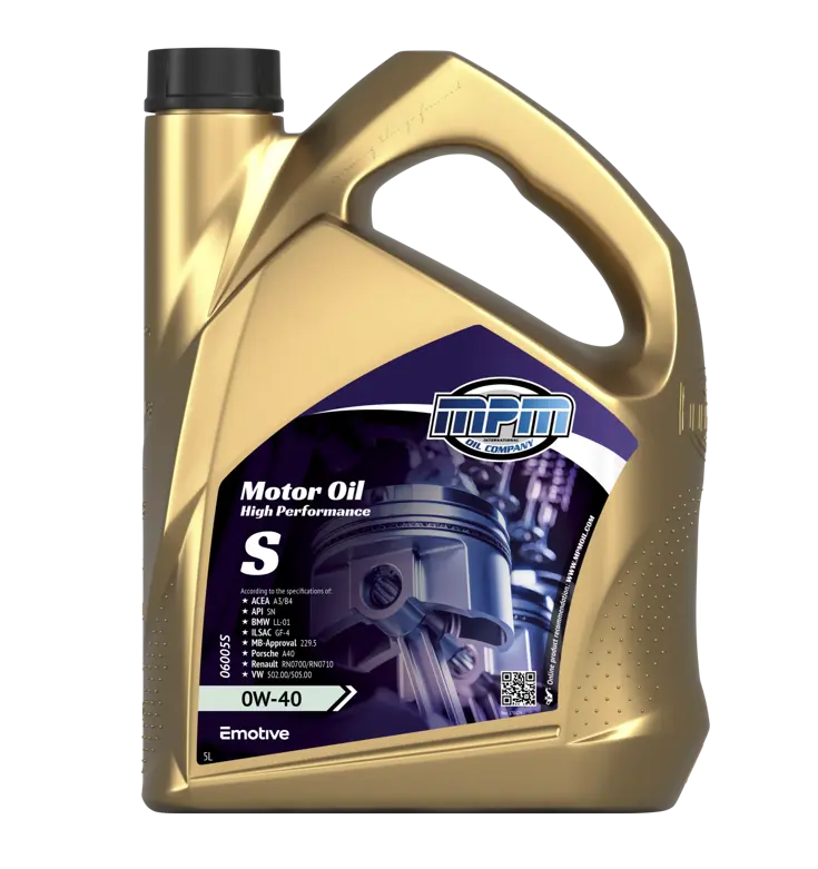 motorolie 0w40 s high performance street | 5l