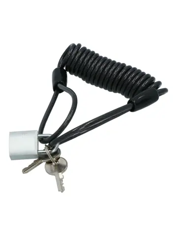 Spiraalslot 150 cm, 4 mm diameter, 2 sleutels
