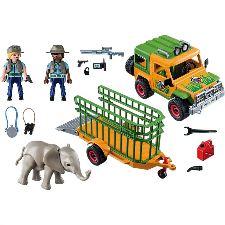 PLAYMOBIL® Ranger Terreinwagen met Olifant 6937