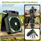 3-in-1 Zonnepaneel Ventilator