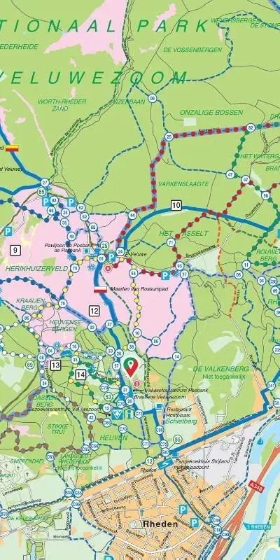 Falk Regiokaart Veluwe Zuid inclusief Veluwezoom