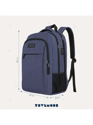 Rugtas – 36L – 17,3 Inch – Blauw