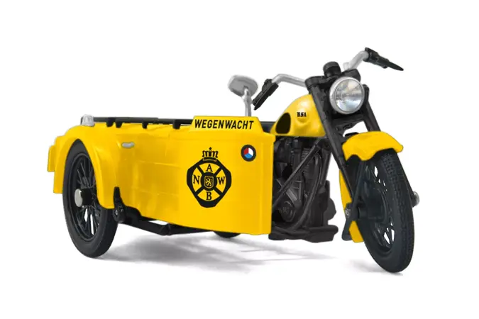 Wegenwacht miniatuur motor met zijspan