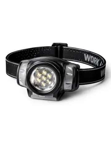 7 LED hoofdlamp met 3 standen