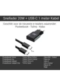 Ereader Oplader - GaN 20w + 1 Meter Type C Kabel