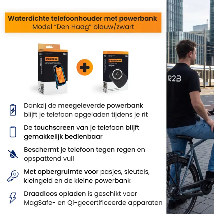 Telefoonhouder Fiets Den Haag & Powerbank