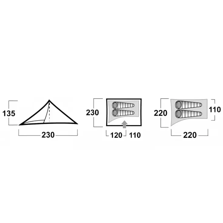 Sawaj Trek 2 lichtgewicht tent
