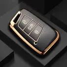 Dutch Shield Sleutelhoesje  VW Skoda   goud D