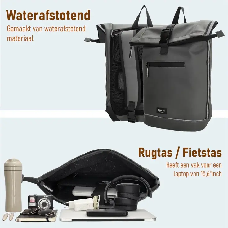 Beagles - Bicycle - Fietstas met rolltop