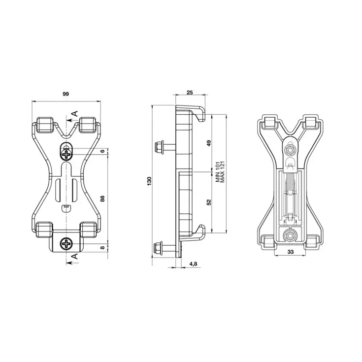 Kentekenplaathouder clips
