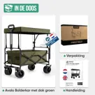 Bolderkar Opvouwbaar XL met Dak