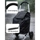 Boodschappentrolley 53L Zwart Met Wielen