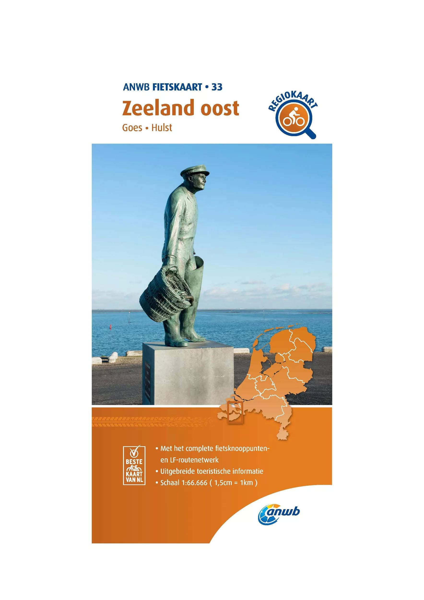 ANWB  Fietskaart 33- Zeeland Oost main product image