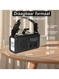 NoodRadio Solar Opwindbaar - FM/AM - 20.000mAh