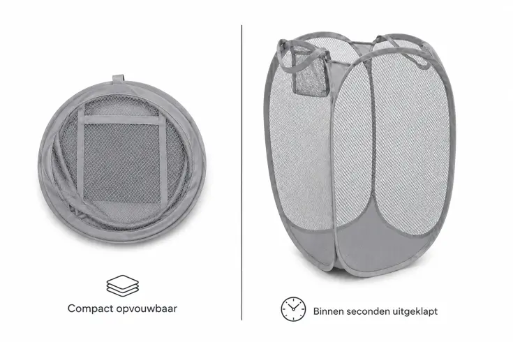 Opvouwbare Wasmand 64 Liter - Opbergmand