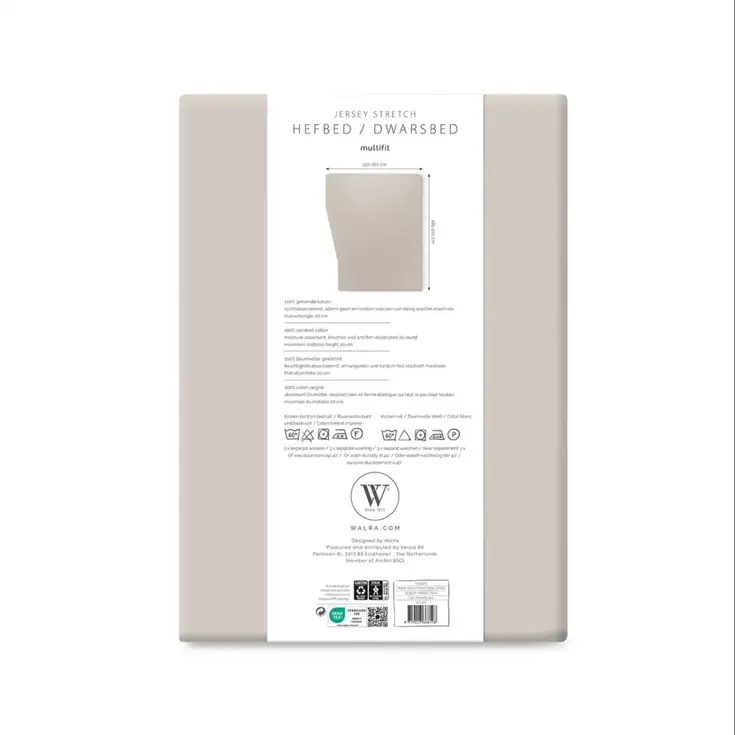 Jersey hoeslaken hefbed/dwarsbed