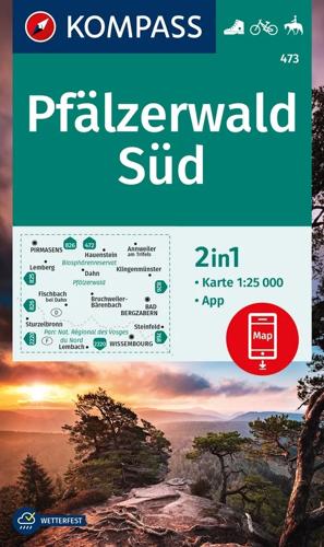 Wandelkaart WK473 Pfälzerwald Süd