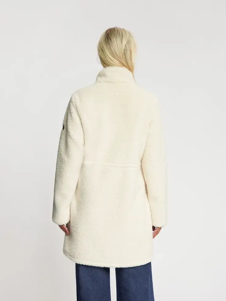Ratan Dames - Lange Teddy jas