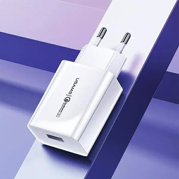 USB-A/USB-C Oplader - 1m - Zwart