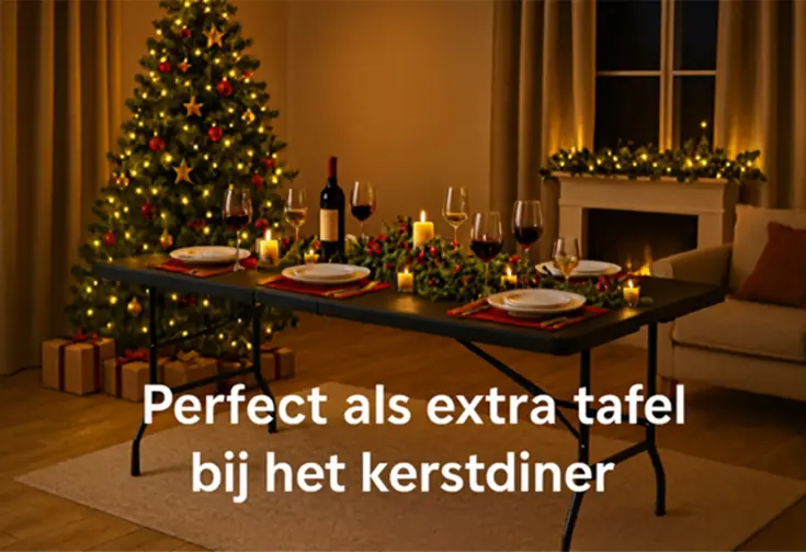 HEM Campingtafel inklapbaar 180x70 cm - Black