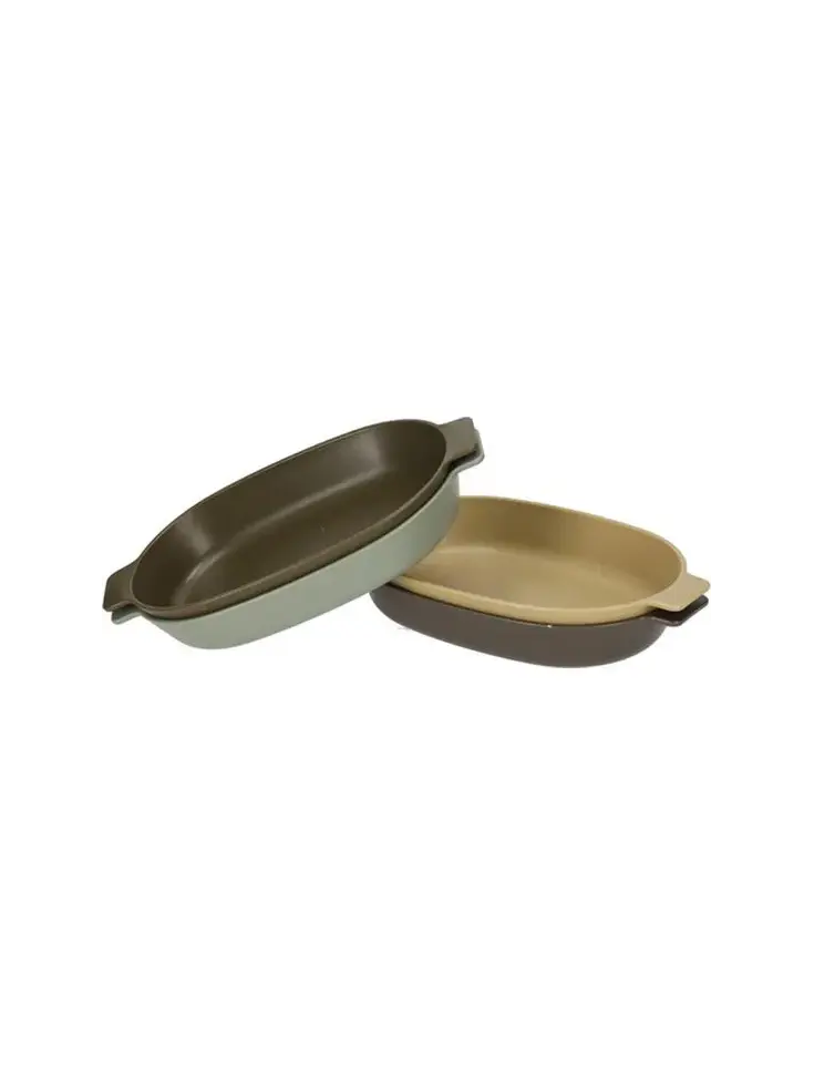 Camping Ovalen borden - Set van 4