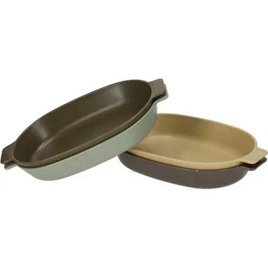 Camping Ovalen borden - Set van 4