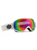 Skibril - Wit - Roze spiegelglas