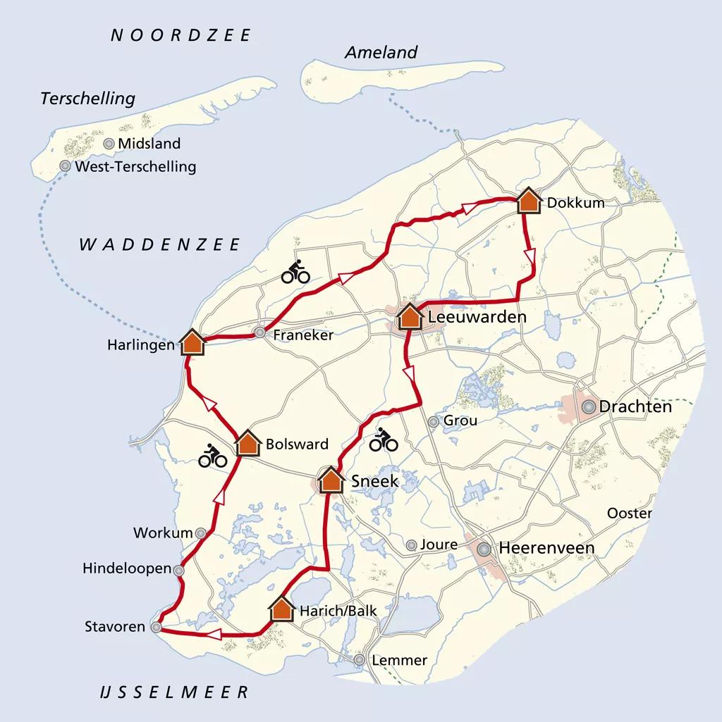 7 daagse fietsrondreis Friesland Elfstedentocht
