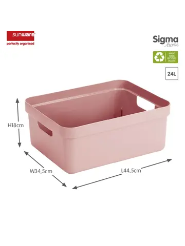 Sigma home - Opbergbox - 24L - 4-delig