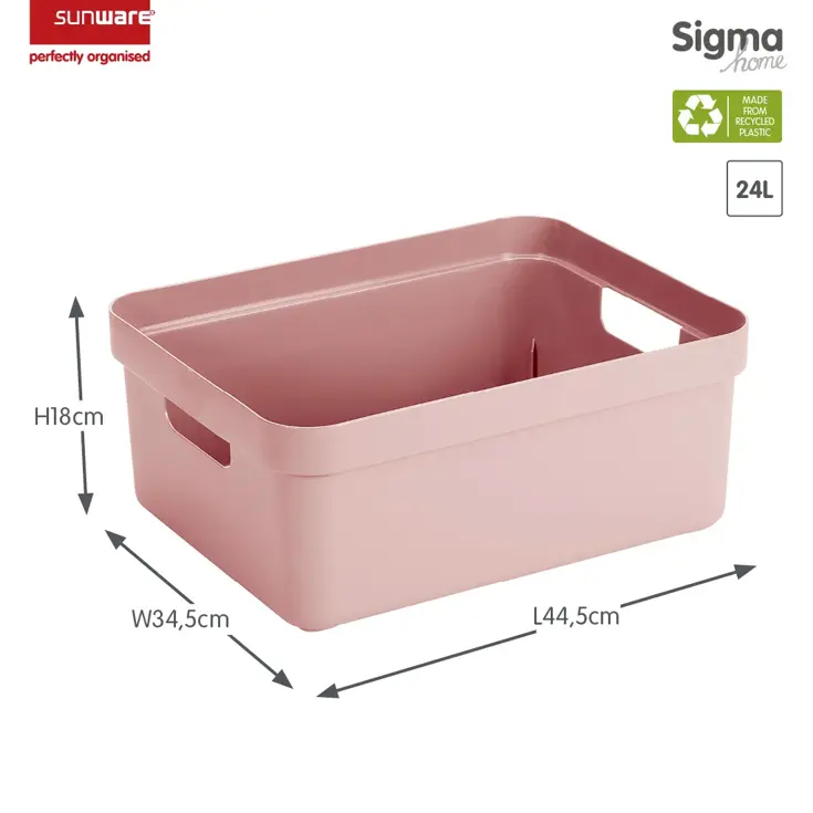 Sigma home - Opbergbox - 24L - 4-delig