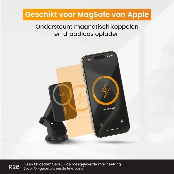 MagSafe Autohouder met Draadloos Opladen