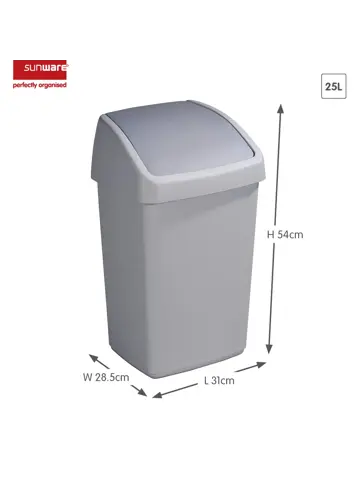 Delta - Prullenbak + swingdeksel - 25L