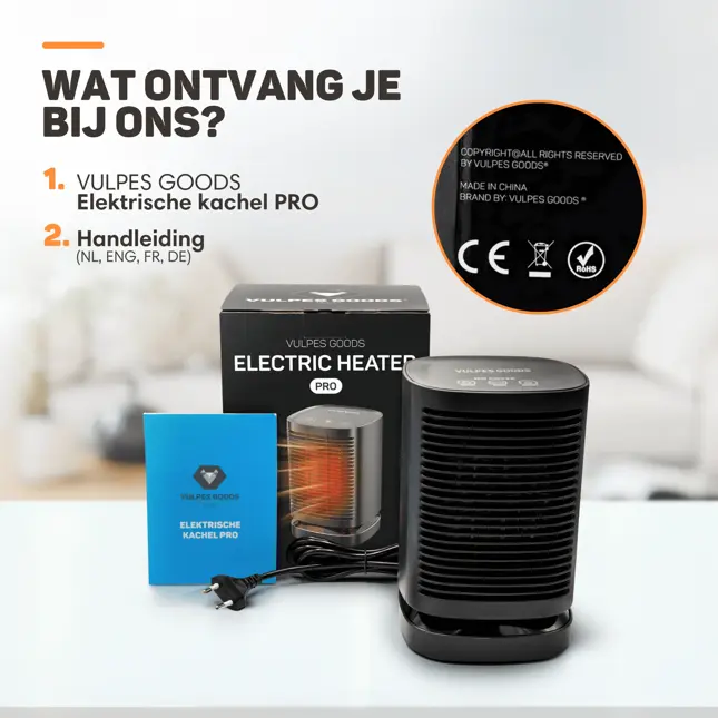 Elektrische Kachel  Zwart- 950W - Ventilatorkachel