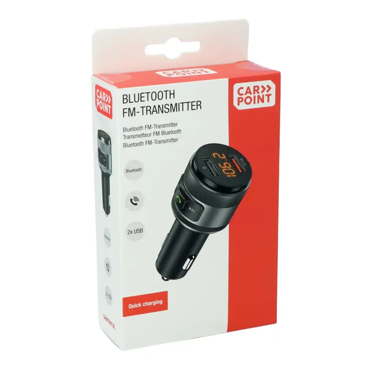 Bluetooth FM Transmitter voor Auto met USB Poorten