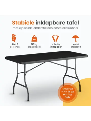 Inklapbare Tafel - Weerbestendig - 180x70x74cm