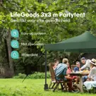 LifeGoods Partytent met Zijwanden - 3x3 m