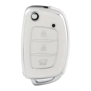 TPU Sleutelhoesje voor Hyundai wit B3N