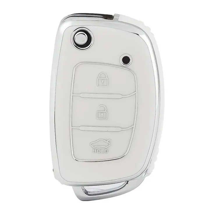 TPU Sleutelhoesje voor Hyundai wit B3N